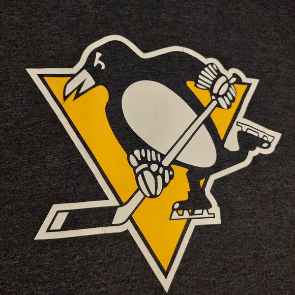 Men's NHL Pittsburgh Penguin Fanatics *Pens* Logo T-Shirt Black Sz. Large - Picture 3 of 4